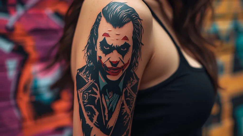 joker tattoo stencil