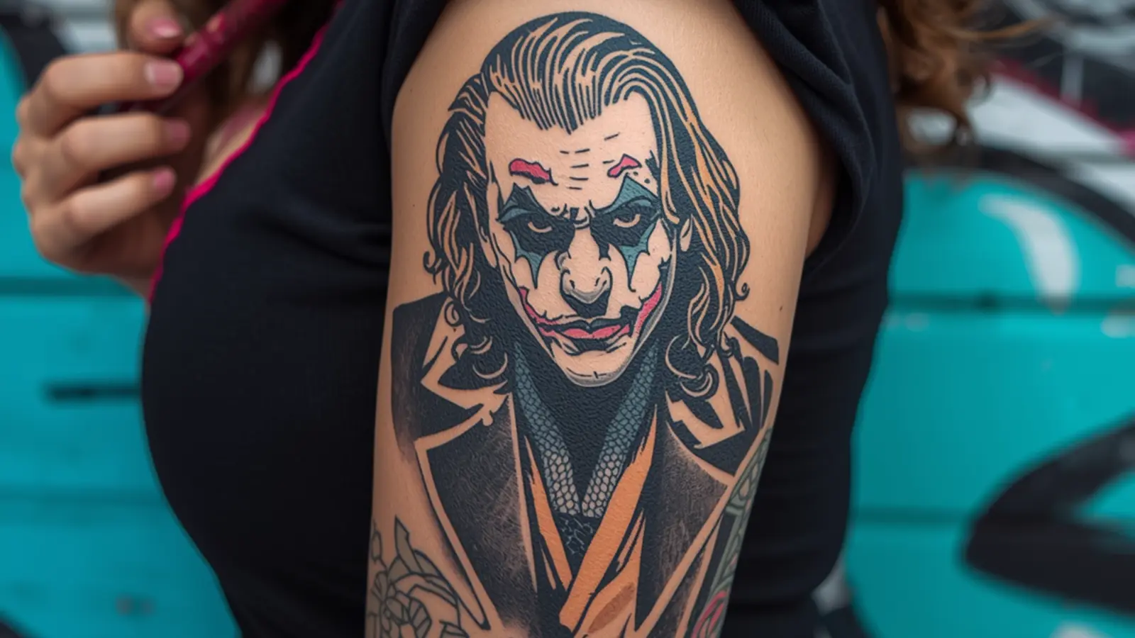 joker tattoo stencil